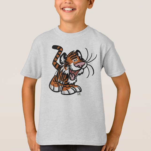 Lil' Cartoon Tiger Children T-Shirt (Front)