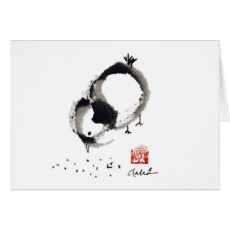 Lil Chick, Sumi-e by Andrea Erickson Cards