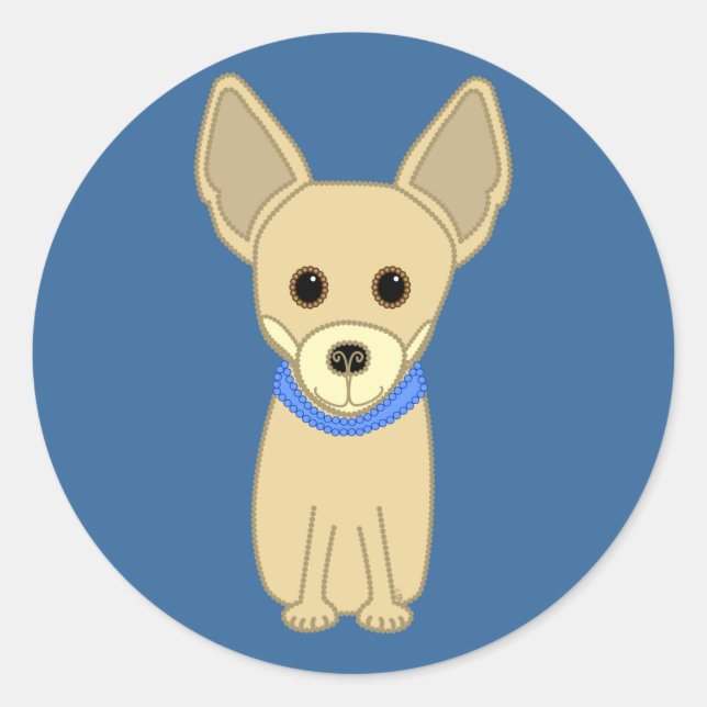 LiL Chihuahua Classic Round Sticker (Front)