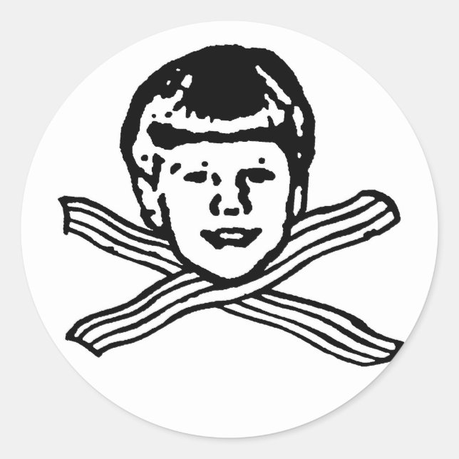 Lil Chiz Loves Bacon Sticker! Classic Round Sticker (Front)