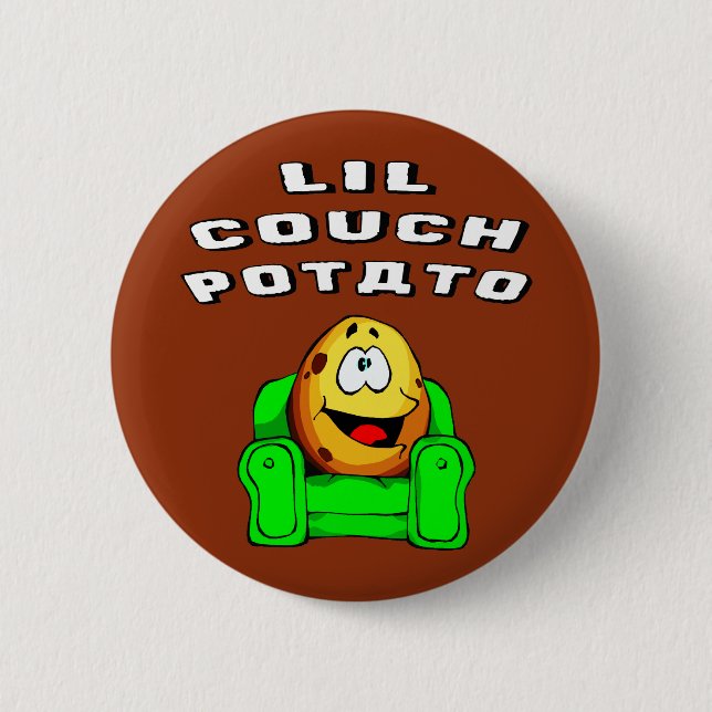 Lil Couch Potato Pinback Button (Front)