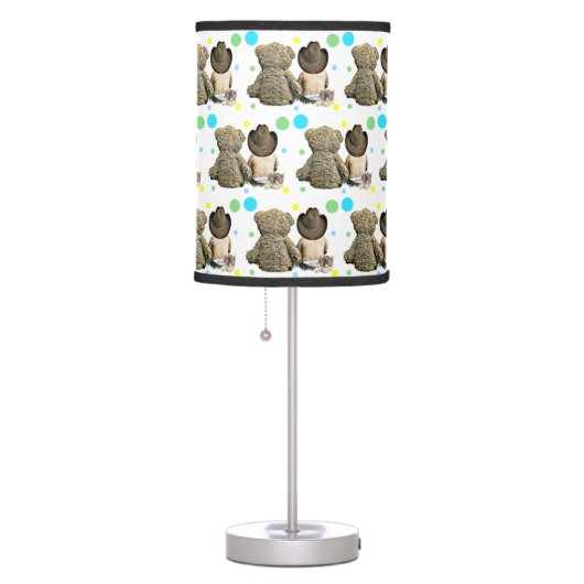 Lil Cowboy and Bear Country and Western Themed Table Lamp (Right)