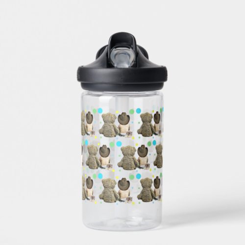 Lil Cowboy and Bear Country and Western Themed Water Bottle