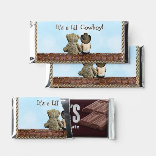 Lil Cowboy Country and Western Baby shower Hershey Bar Favors