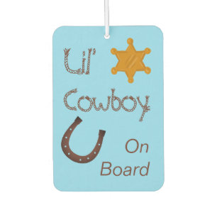 Lil' Cowboy On Board Western Baby Air Freshener