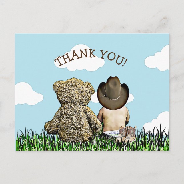 Lil Cowboy Thank You Notes (Front)