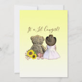 Lil' Cowgirl and Teddy Bear | Baby Shower Invitation (Back)