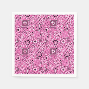 Lil' Cowgirl Baby Shower Pink Bandanna Napkins