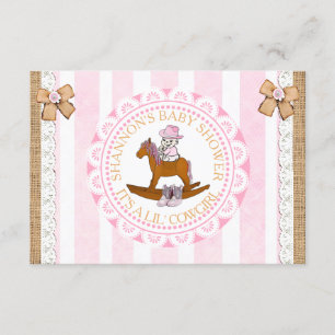 Lil' Cowgirl girl' country and Western Baby Shower Invitation