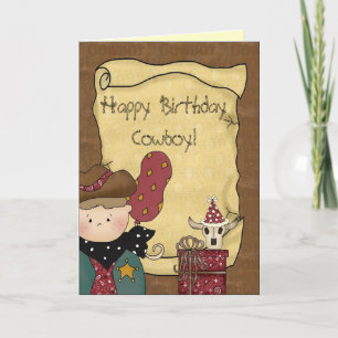 Lil' Cowpoke Cowboy Birthday Greeting Card