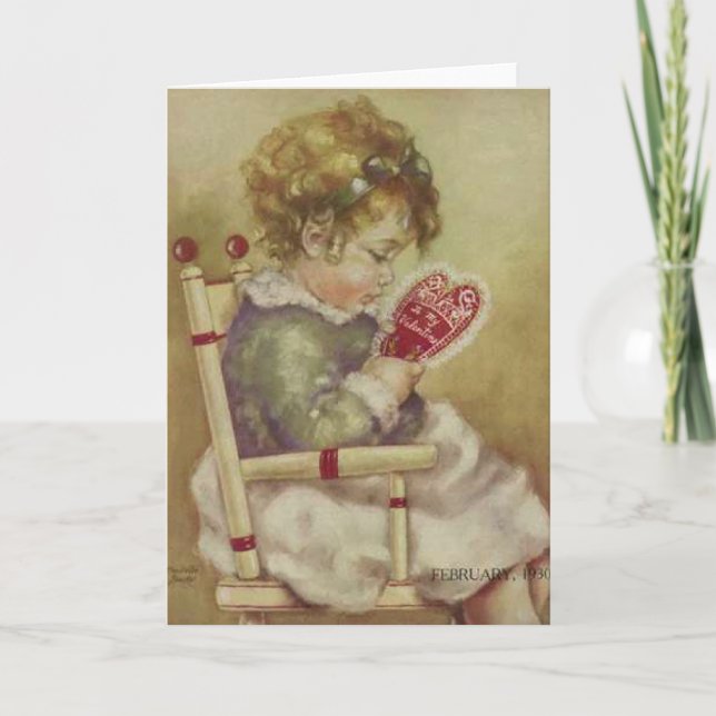 'Lil Darling' Vintage Valentine Card (Front)