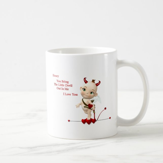 lil devil, cupid envelope mug (Right)