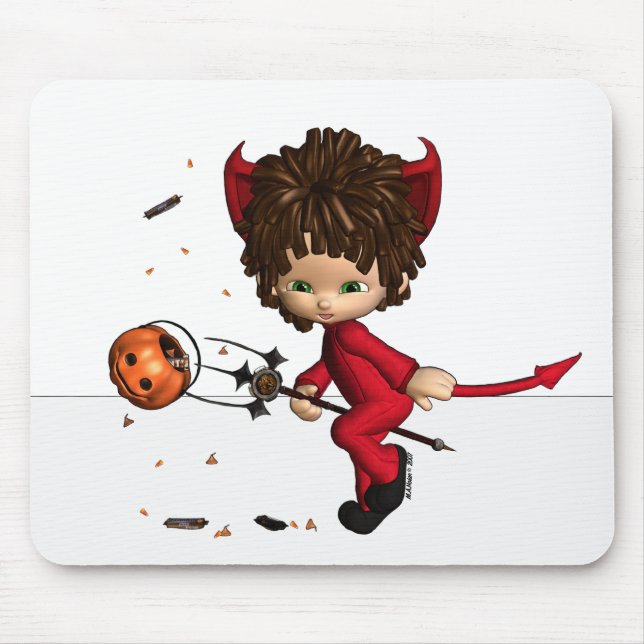 lil' Devil Halloween Mousepad (Front)