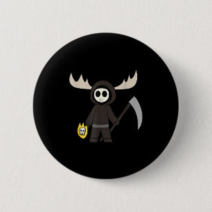 Lil Doom Moose - Funny Reaper Cartoon Button