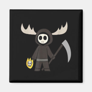 Lil Doom Moose - Funny Reaper Cartoon  Magnet