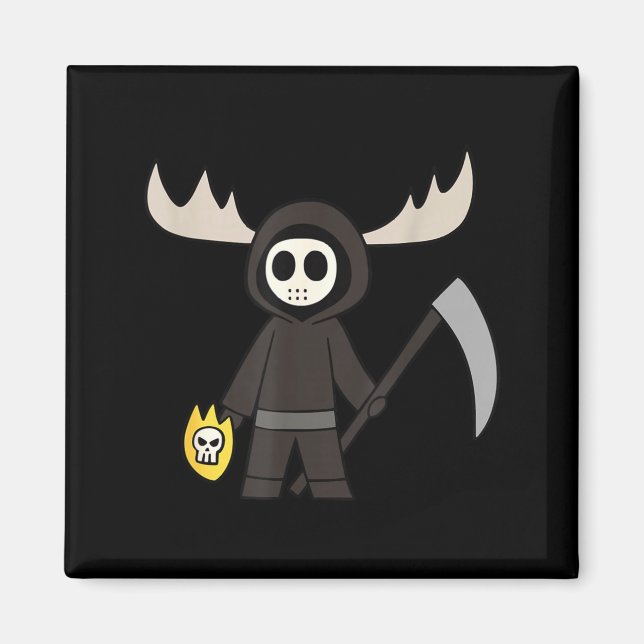 Lil Doom Moose - Funny Reaper Cartoon  Magnet (Front)