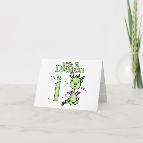 Lil Dragon 1st Birthday Fill_in Card Invite