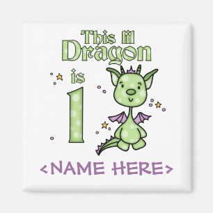 Lil Dragon 1st Birthday Magnet