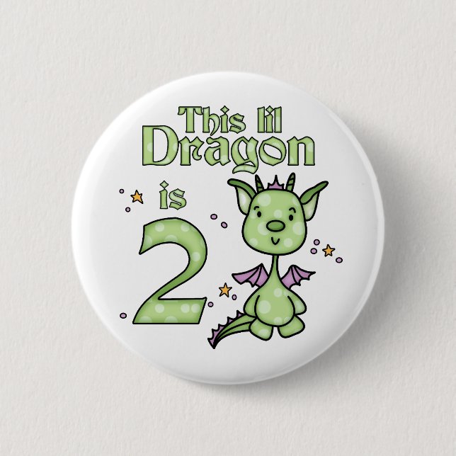Lil Dragon 2nd Birthday Button (Front)