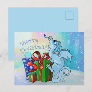 lil' Dragon Snowflake Holiday Postcard