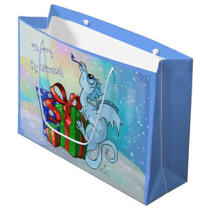 lil' Dragon Snowflake Large Gift Bag
