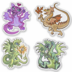 Lil Dragons Adorable Baby Dragon designs Sticker