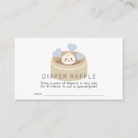 Lil Dumpling Baby Shower Blue Diaper Raffle Ticket