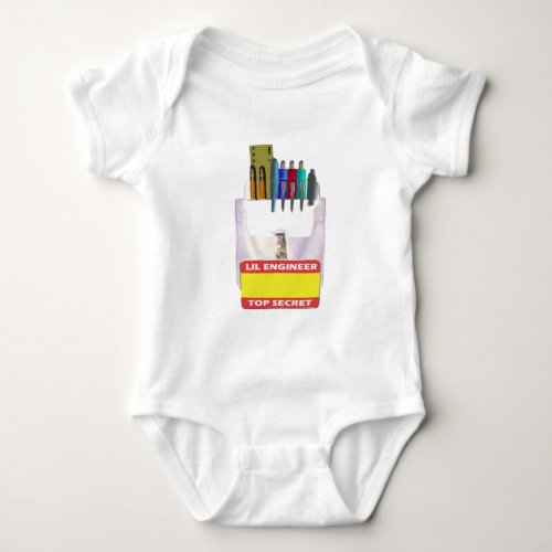 Lil Engineer Pocket Protector Baby Bodysuit