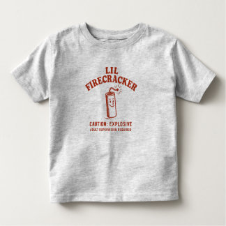 Lil Firecracker | Vintage Cartoon 4th of July Kids Toddler T-shirt