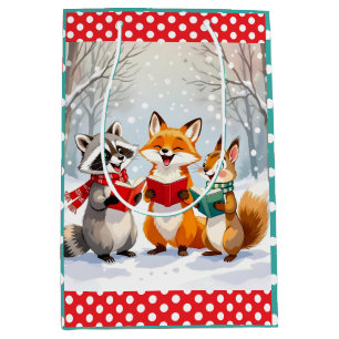 Lil Forest Animals singing Christmas Carols Medium Gift Bag