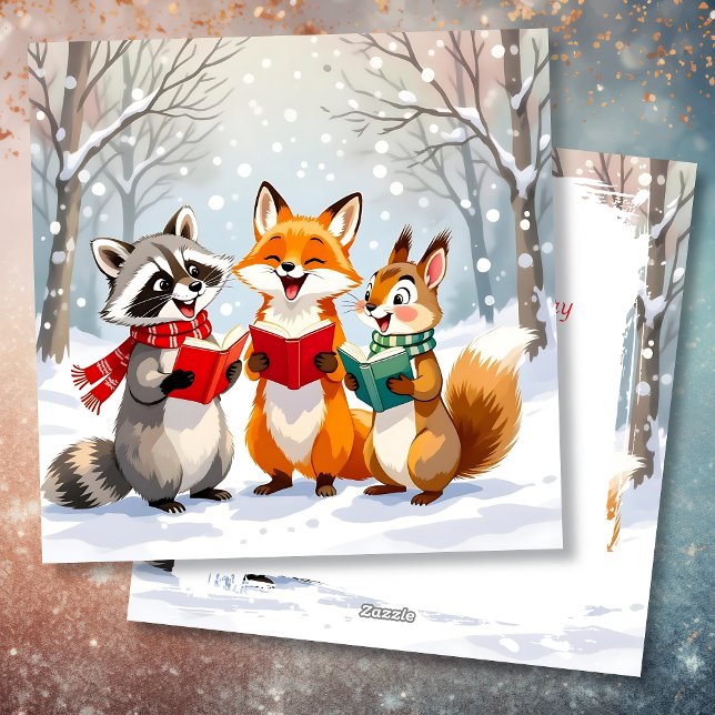Lil Forest Critters | Personalized Christmas Holiday Card (Creator Uploaded)
