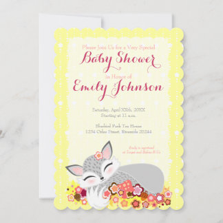 Lil Foxie Cub - Custom Baby Shower Invitations