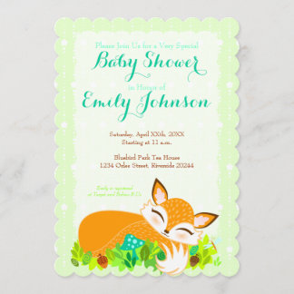 Lil Foxie Cub - Custom Baby Shower Invitations