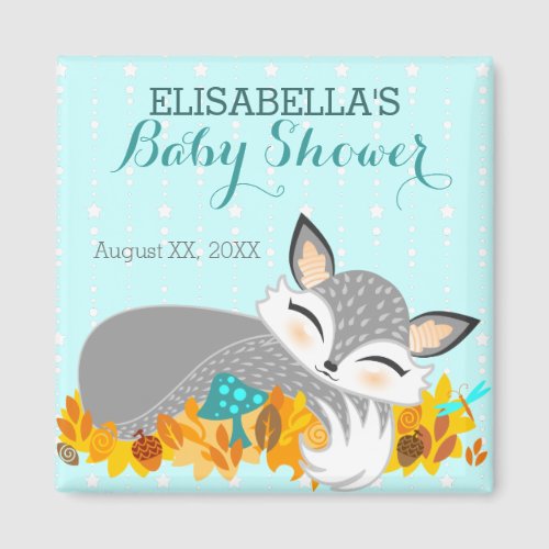 Lil Foxie Cub _ Custom Baby Shower Magnet