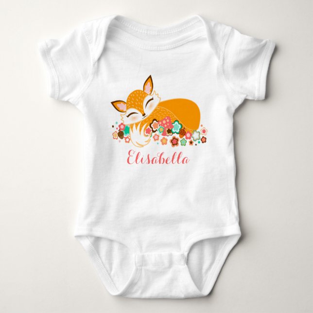 Lil Foxie Cub - Cute Baby Fox Bodysuit (Front)