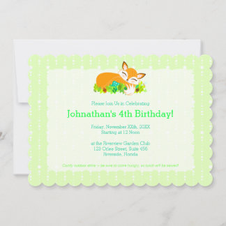 Lil Foxie Cub - Cute Baby Fox Custom Invitations