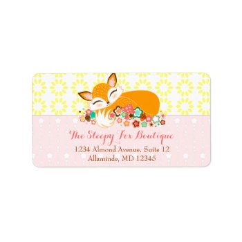 Lil Foxie Cub - Cute Fox Custom Address Labels by creativetaylor at Zazzle