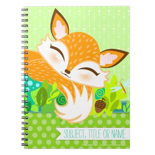 Lil Foxie Cub _ Cute Fox Custom Notebook