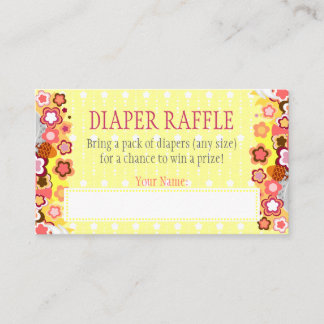 Lil Foxie Cub - Diaper Raffle Ticket Enclosure Card