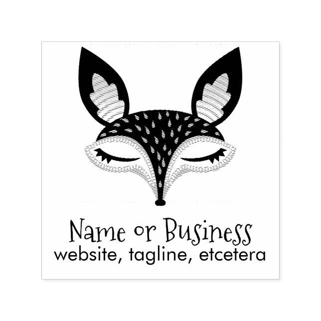 Lil Foxie Personalized Text Self Inking Stamp (Design)