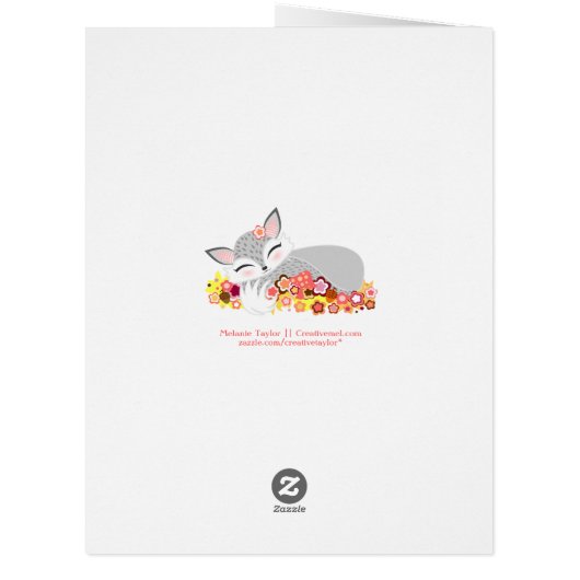 Lil Foxies Big Sister - Custom BIG Card (Back)