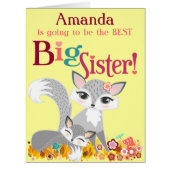 Lil Foxies Big Sister - Custom BIG Card (Front)