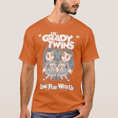 Lil Grady Twins Creepy Cute Spooky Goth Horror Vin T_Shirt