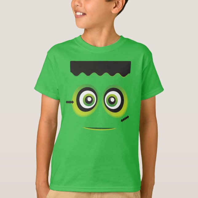 Lil green Frankenstein emoji T-Shirt (Front)