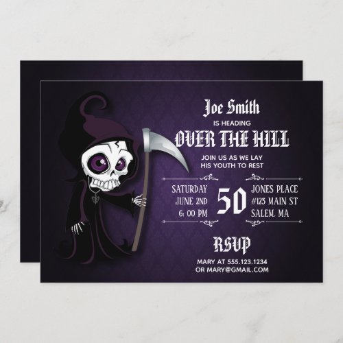 Lil Grim Over The Hill Party Invitation