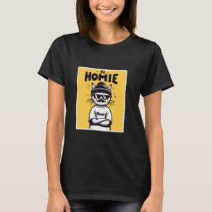 LIL HOMIE Cute Cholo Cat Chicano Art West Coast Hi T-Shirt