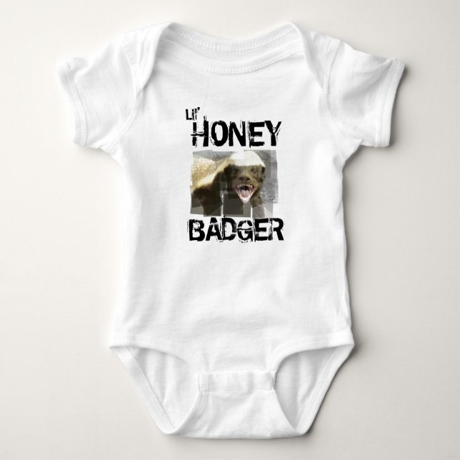 Lil' HONEY BADGER Baby Bodysuit (Front)