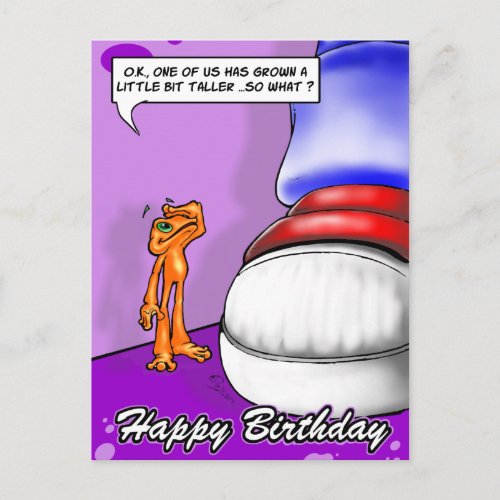 Lil Illow Orange _ Happy Birthday Postcard