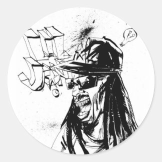 Lil Jon "Collaboration by Jim Mahfood and Lil Jon" Classic Round Sticker