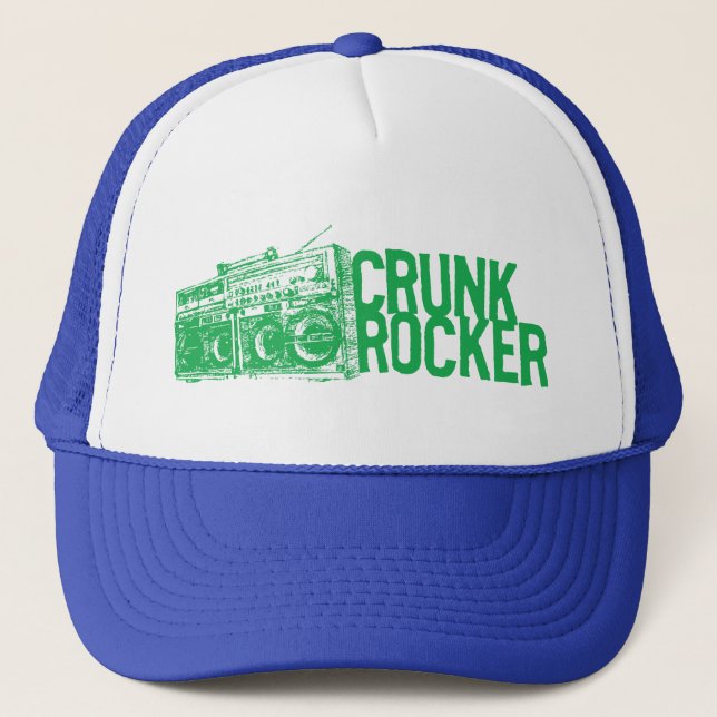 Lil Jon "Crunk Rocker Boombox Green" Trucker Hat (Front)